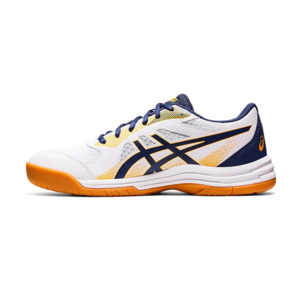 Asics Upcourt 5 Badminton Shoes (White/Deep Ocean) - Image 2