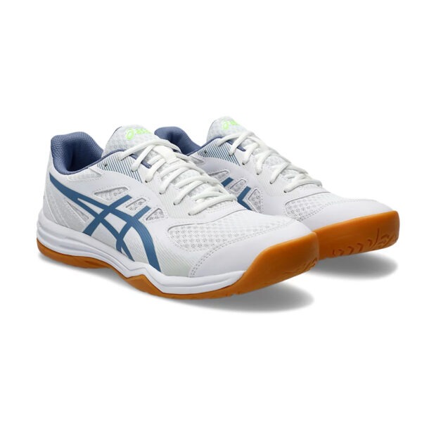 Asics Upcourt 5 Badminton Shoes (White/Denim Blue) - Image 3