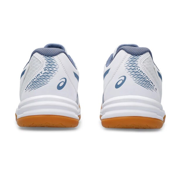 Asics Upcourt 5 Badminton Shoes (White/Denim Blue) - Image 5