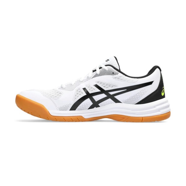 Asics Upcourt 5 Badminton Shoes (White/Safety Yellow) - Image 2