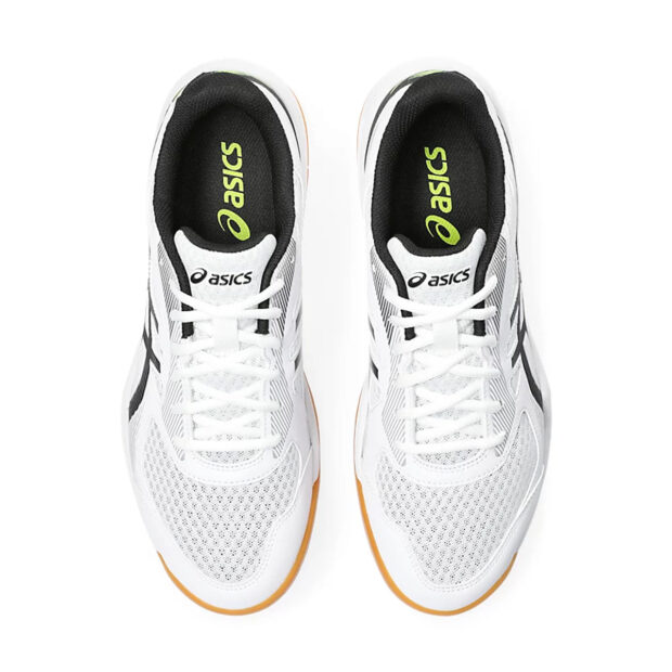 Asics Upcourt 5 Badminton Shoes (White/Safety Yellow) - Image 6