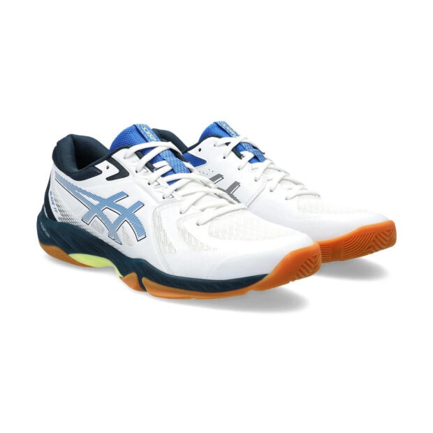 Asics Blade FF Court Shoes (White/Illusion Blue) - Image 3