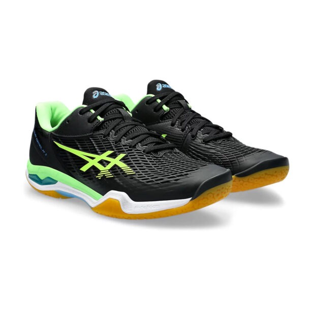 Asics Court Control FF 3 Court Shoes (Black/Lime Burst) - Image 3