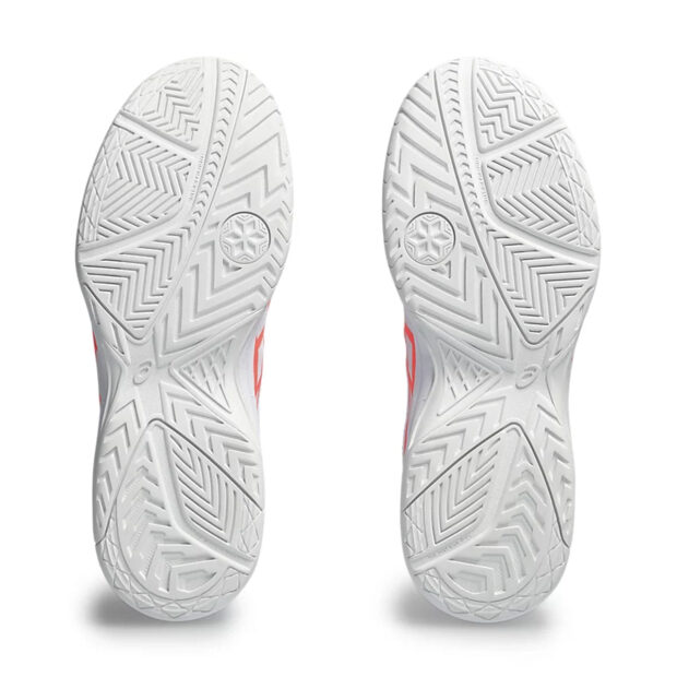 Asics Court Slide 3 Court Shoes (White/Sun Coral) - Image 7