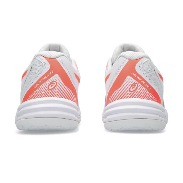 Asics Court Slide 3 Court Shoes (White/Sun Coral) - Image 5