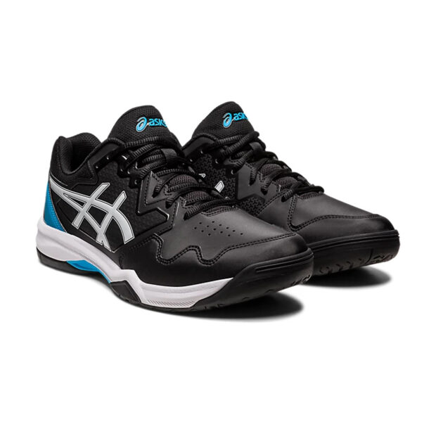 Asics Gel Dedicate 7 Court Shoes (Black/Island Blue) - Image 3