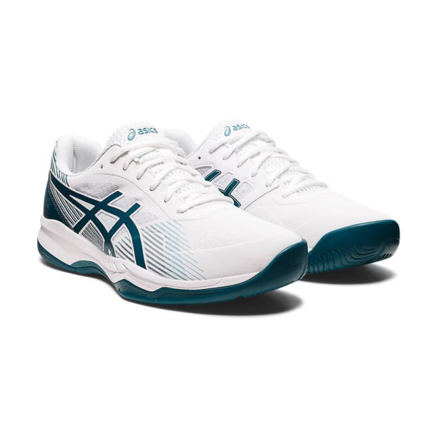 Asics Gel Game 8 Court Shoes (White/Velvet Pine) - Image 3