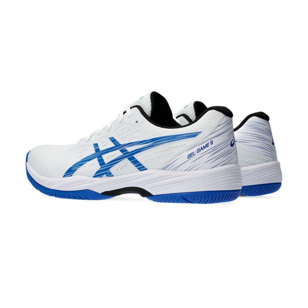 Asics Gel Game 9 Court Shoes (White/Tuna Blue) - Image 3