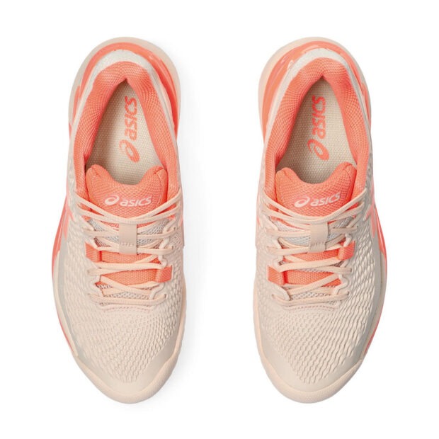 Asics Gel Resolution 9 Court Shoes (Pearl Pink/Sun Coral) - Image 6