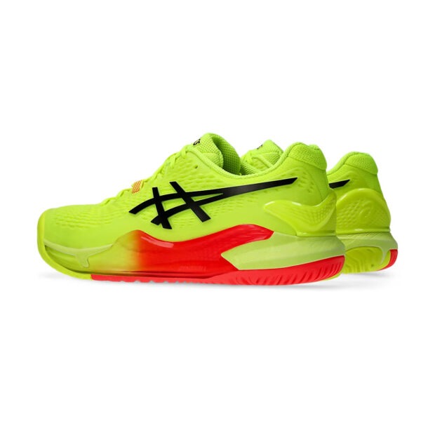 Asics Gel Resolution 9 Court Shoes Paris (Safety Yellow/Black) - Image 4