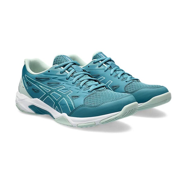 Asics Gel Rocket 11 Court Shoes (Blue Teal/Pale Mint) - Image 3