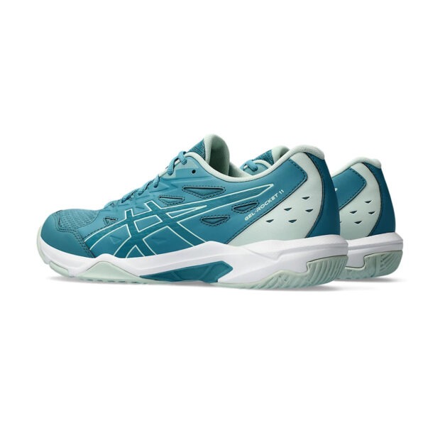 Asics Gel Rocket 11 Court Shoes (Blue Teal/Pale Mint) - Image 4