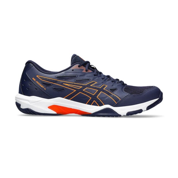 Asics Gel Rocket 11 Court Shoes (Peacoat/Shocking Orange)