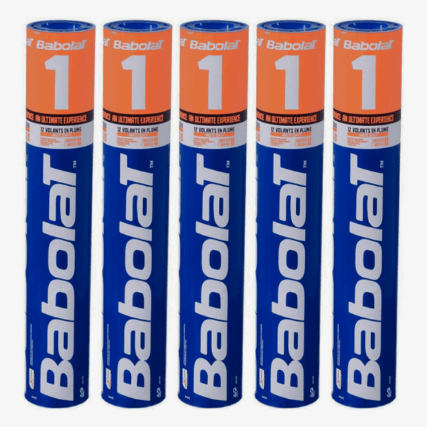 Babolat 1 Badminton Feather Shuttlecock Speed 77 (Pack of 5)