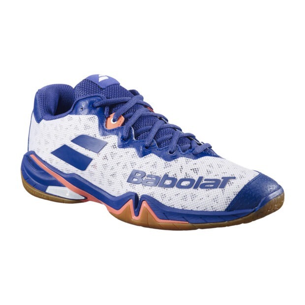 Babolat Shadow Tour 4 Badminton Shoes (White/Blue Navy)