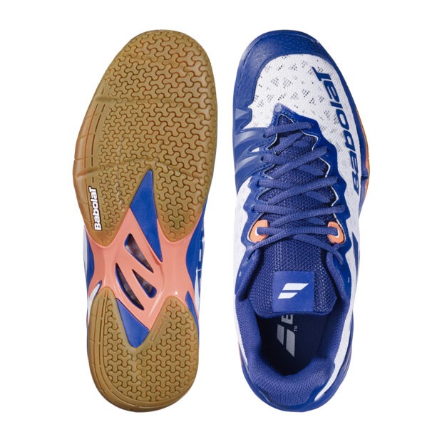 Babolat Shadow Tour 4 Badminton Shoes (White/Blue Navy) - Image 4