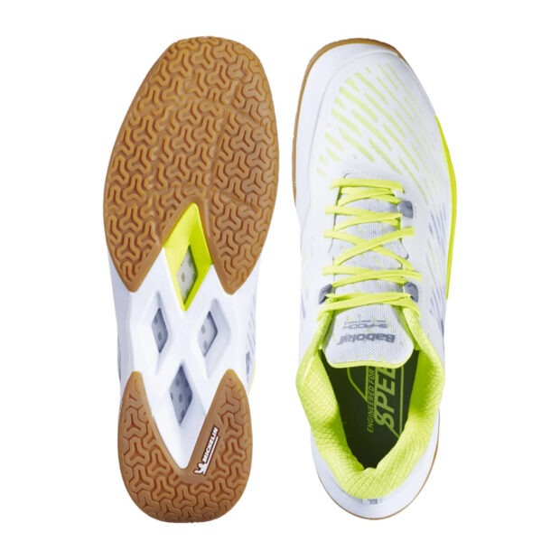 Babolat Shadow Tour 5 Badminton Shoes (White/Lime) - Image 4