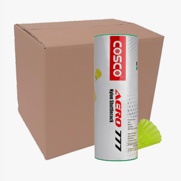 Cosco AERO 777 (Pack Of 10) Nylon Badminton Shuttle