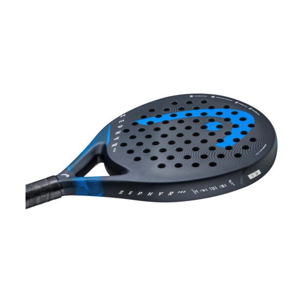 HEAD Zephyr Pro 2023 Padel Racquet (Black/Blue) - Image 3