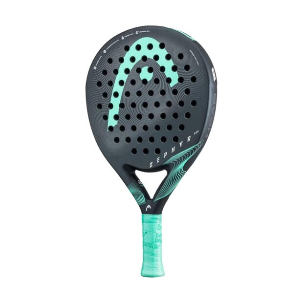 HEAD Zephyr Pro 2023 Padel Racquet (Black/Teal) - Image 2