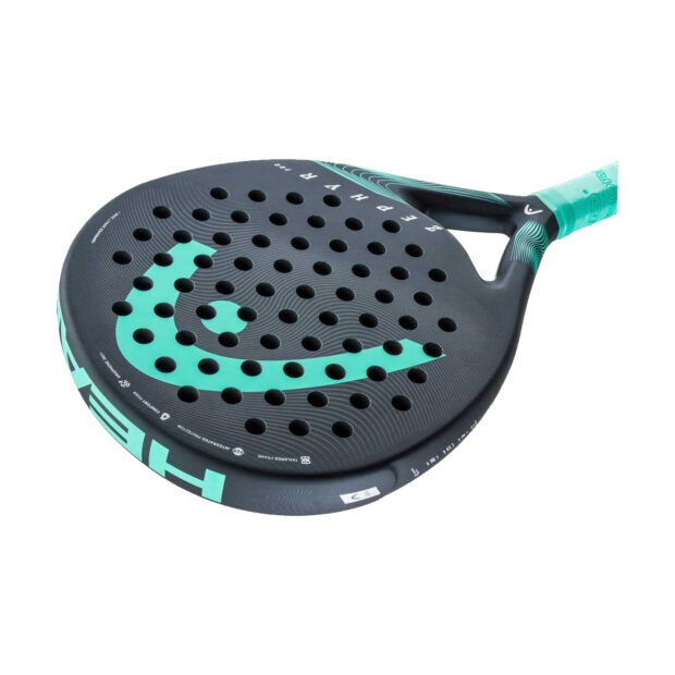 HEAD Zephyr Pro 2023 Padel Racquet (Black/Teal) - Image 3