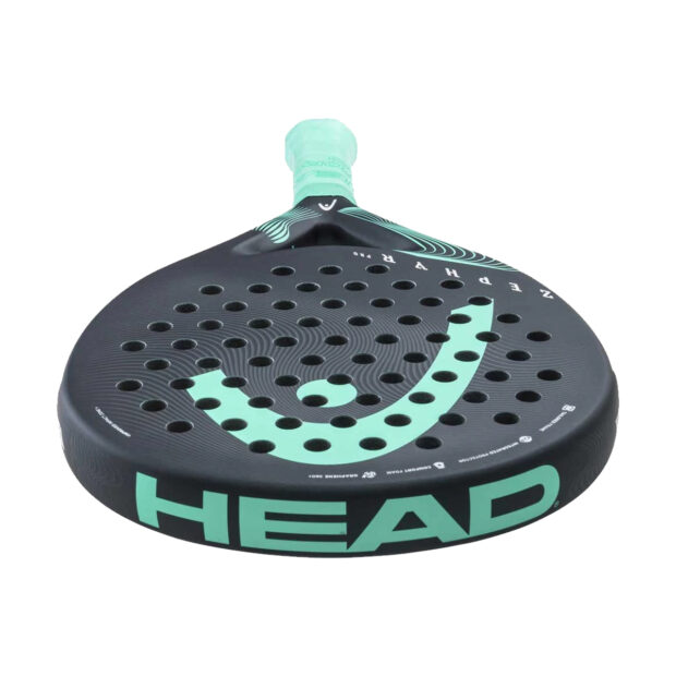 HEAD Zephyr Pro 2023 Padel Racquet (Black/Teal) - Image 4