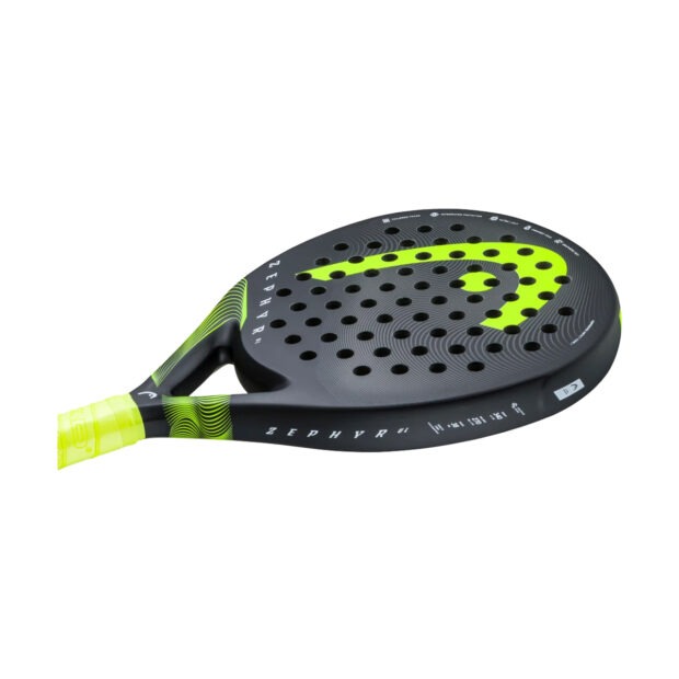 HEAD Zephyr UL 2023 Padel Racquet (Black/Green) - Image 3