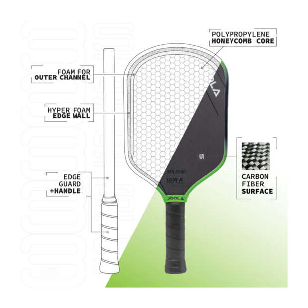 Joola Ben Johns Hyperion 3S Pickleball Paddle (14 mm) - Image 9