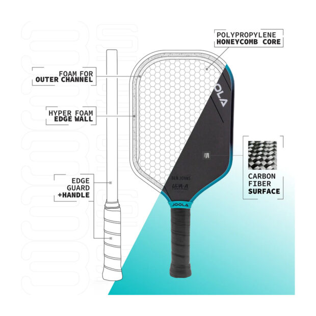 Joola Ben Johns Perseus 3S Pickleball Paddle (14 mm) - Image 9