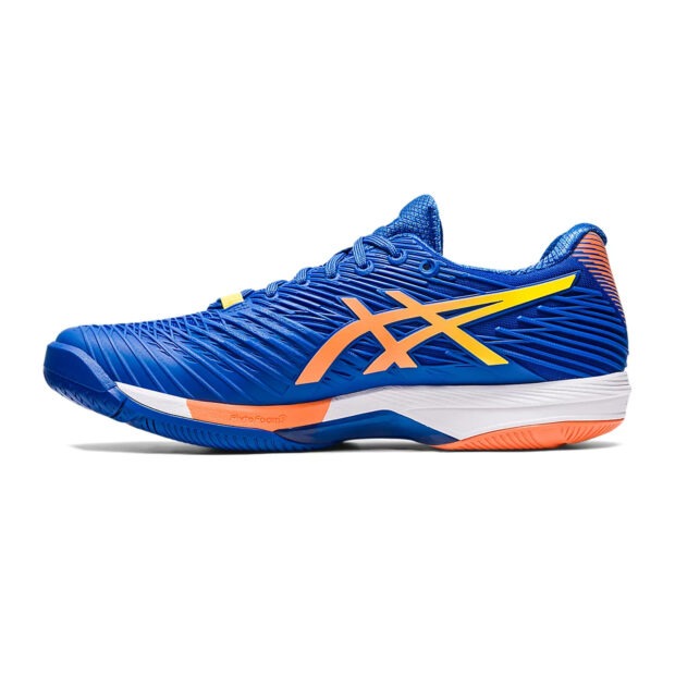 Asics Solution Speed FF 2 Novak Pack Tennis Shoes (Tuna Blue/Sun Peach) - Image 2