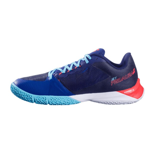 Babolat Jet Premura 2 Padel Shoes (Blue/Poppy Red) - Image 2