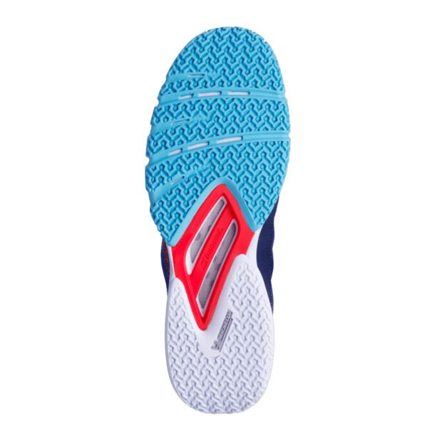 Babolat Jet Premura 2 Padel Shoes (Blue/Poppy Red) - Image 5