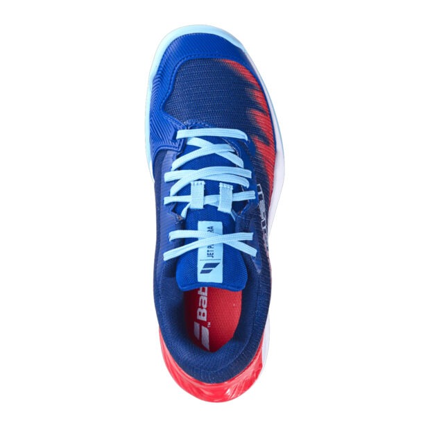 Babolat Jet Premura 2 Padel Shoes (Blue/Poppy Red) - Image 4