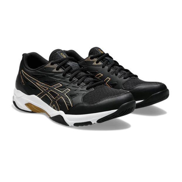 Asics Gel Rocket 11 Badminton Shoes (Black/Pure Gold) - Image 3