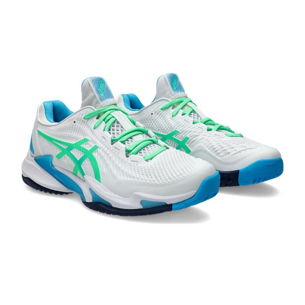 Asics Court FF3 Tennis Shoes (White/New Leaf) - Image 3