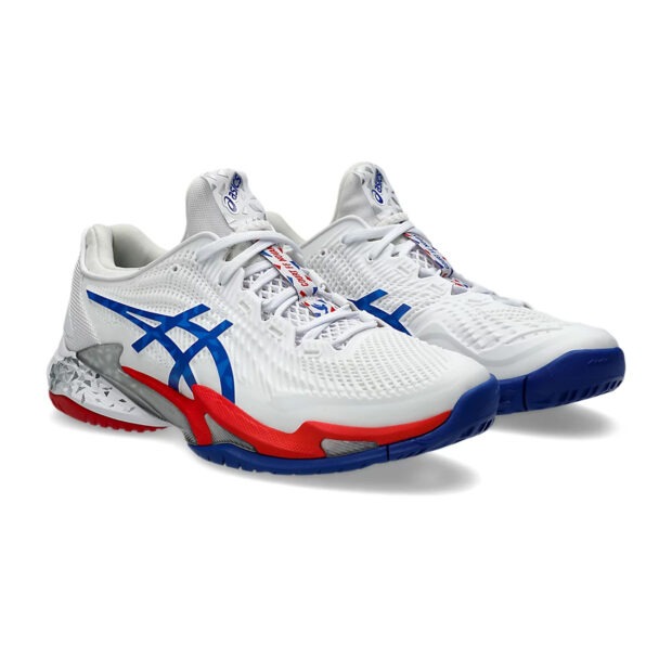 Asics Court FF3 Novak Paris Tennis Shoes (White/Asics Blue) - Image 3