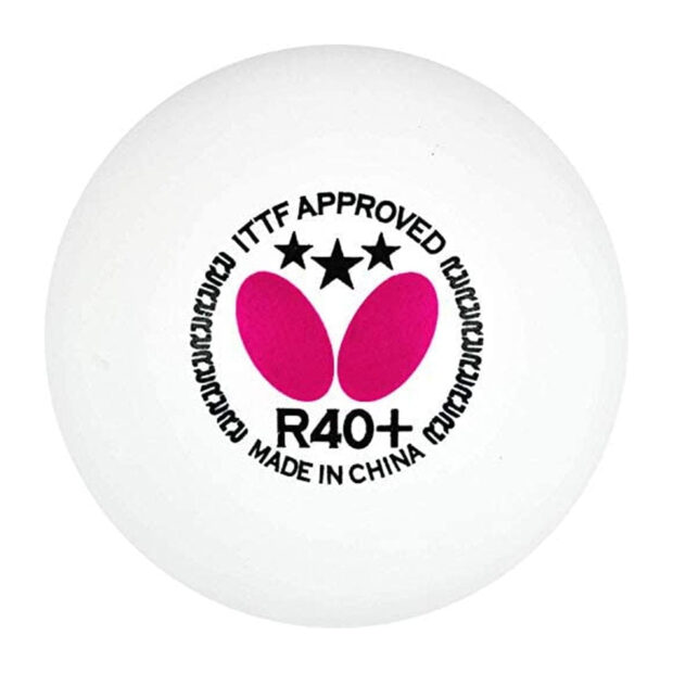 Butterfly 3 Star R40+Table Tennis Balls (Pack of 3) - Image 2