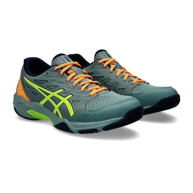 Asics Gel Rocket 11 Badminton Shoes (Celadon/Safety Yellow) - Image 3