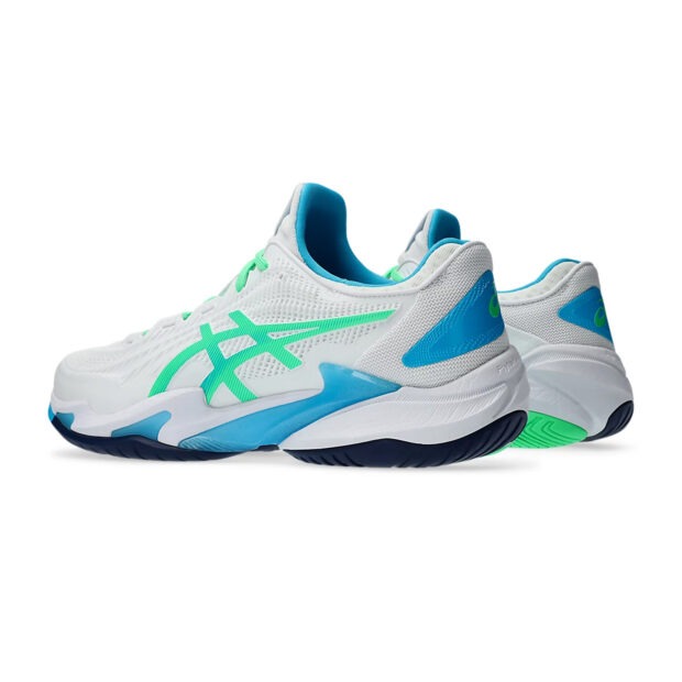 Asics Court FF3 Tennis Shoes (White/New Leaf) - Image 4