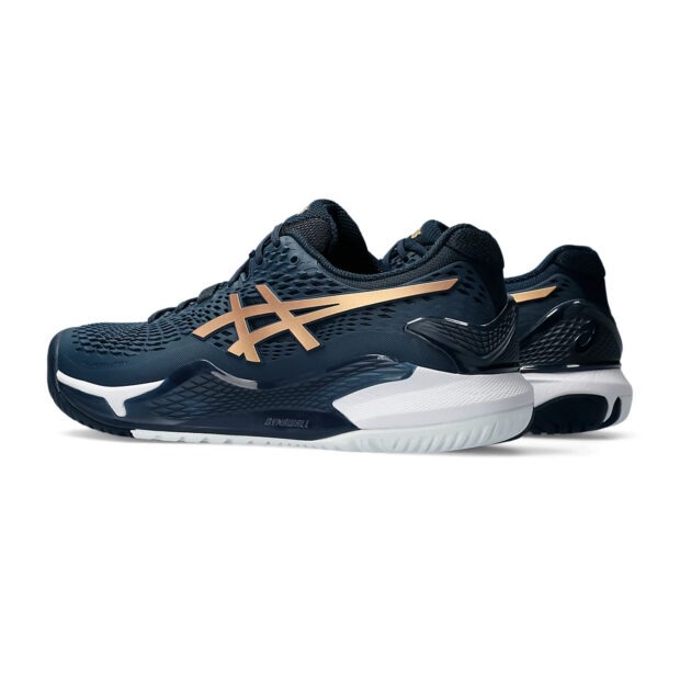 Asics Gel Resolution 9 Tennis Shoes (French Blue/Pure Gold) - Image 4