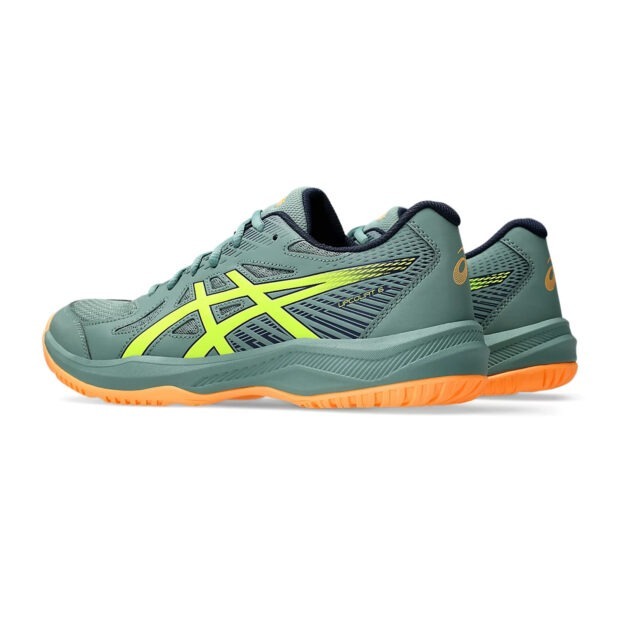 Asics Upcourt 6 Badminton Shoes (Celadon/Safety Yellow) - Image 4