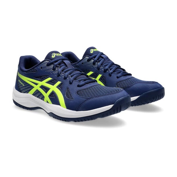 Asics Upcourt 6 Badminton Shoes (Blue Expanse/Safety Yellow) - Image 3