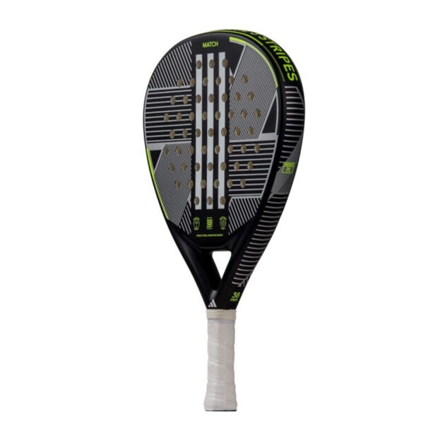 Adidas Match 3.3 Padel Racquet - (Black/Lime) - Image 2