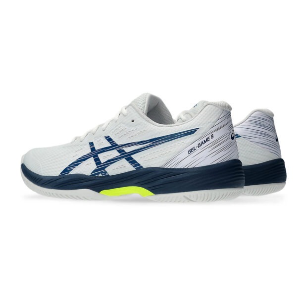 Asics Gel Game 9 Tennis Shoes (White/Mako Blue) - Image 4