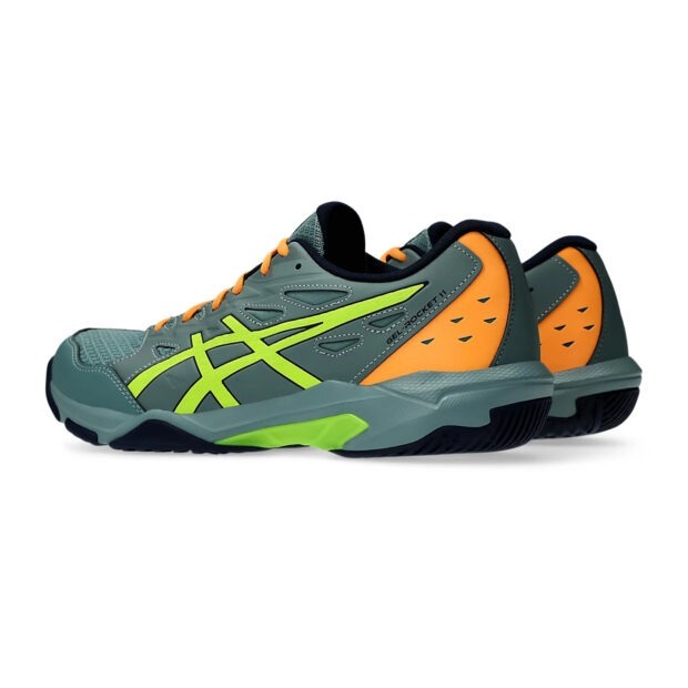 Asics Gel Rocket 11 Badminton Shoes (Celadon/Safety Yellow) - Image 4