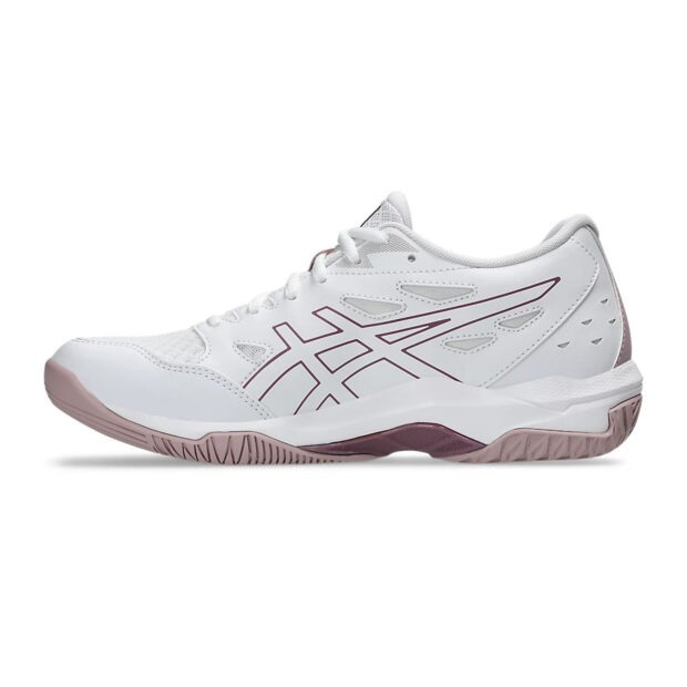 Asics Gel Rocket 11 Badminton Shoes (White/Watershed Rose) - Image 2