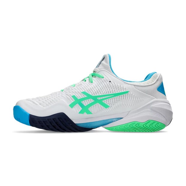 Asics Court FF3 Tennis Shoes (White/New Leaf) - Image 2