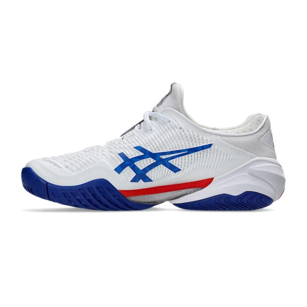 Asics Court FF3 Novak Paris Tennis Shoes (White/Asics Blue) - Image 2