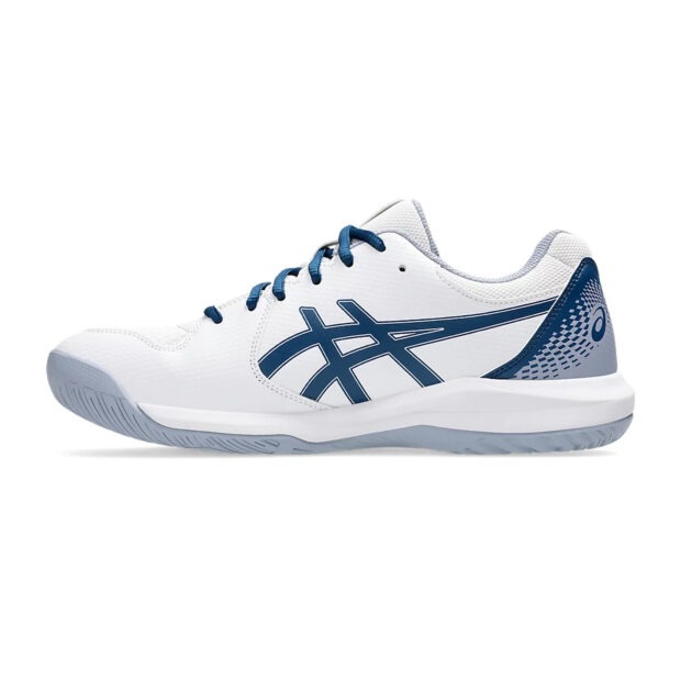 Asics Gel Dedicate 8 Tennis Shoes (White/Mako Blue) - Image 2