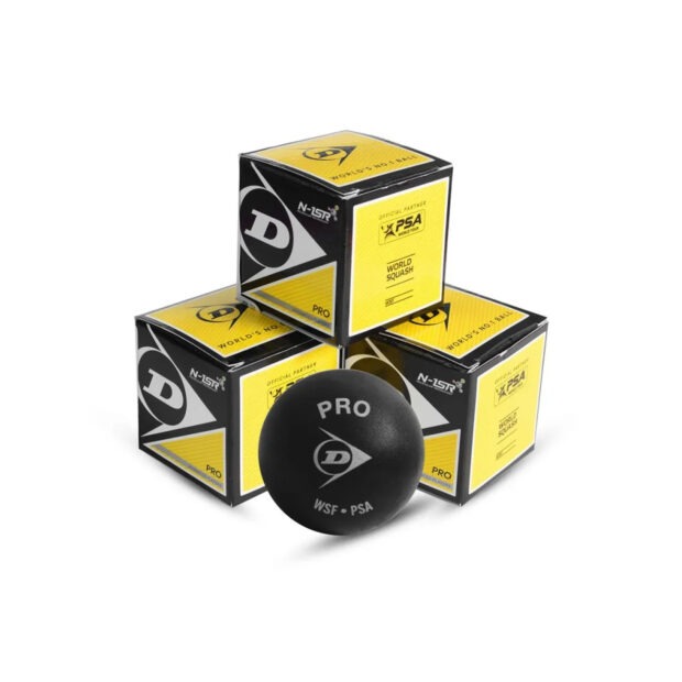 Dunlop Pro Double Dot Squash Balls (3 Pcs)